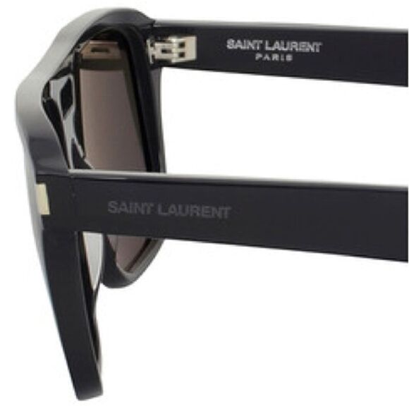 Yves Saint Laurent SL 87 Rectangular Unisex Sunglasses in Black/Grey - Picture 2 of 9